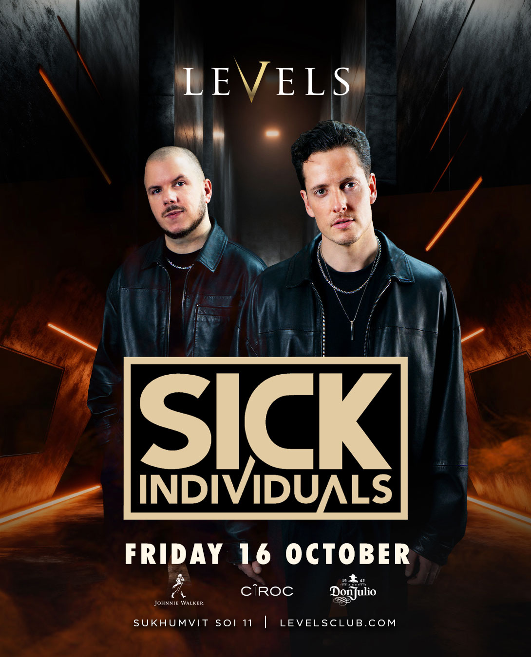 SICK INDIVIDUALS performing at LEVELS Club Bangkok — Friday 16 October event poster